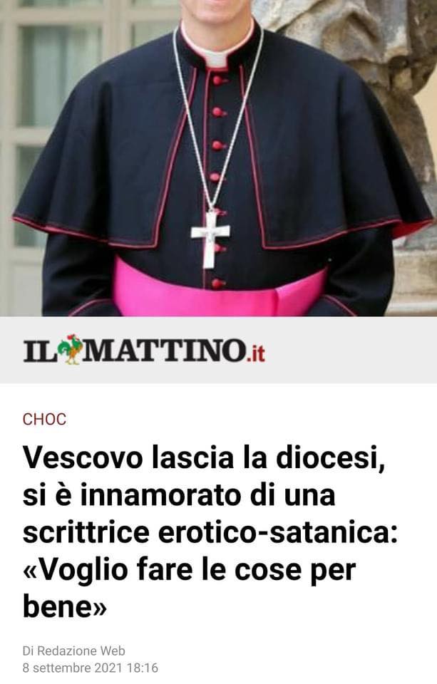 Vescovo si innamora di una scrittrice erotico / satanica