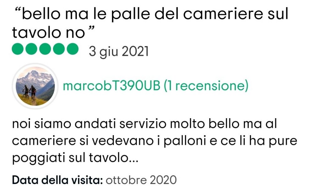 noi siamo andati servizio molto bello ma al cameriere si vedevano i palloni e ce li ha pure poggiati sul tavolo...