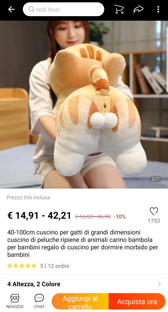 Un bel gattino peluche col buchetto