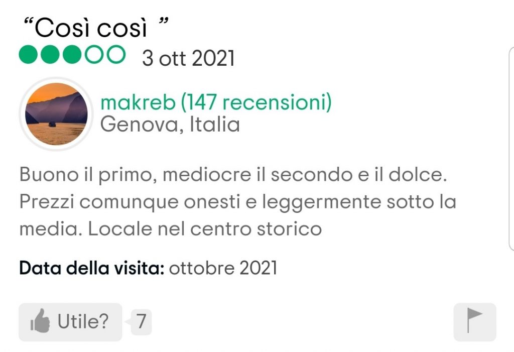 Buono il primo, mediocre il secondo e il dolce. Prezzi comunque onesti e leggermente sotto la media. Locale nel centro storico 