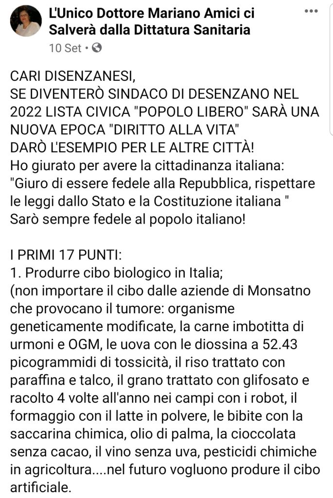 Lo straordiario programma politico di Eugenia Ghinda