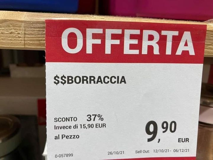 Sborraccia in offerta