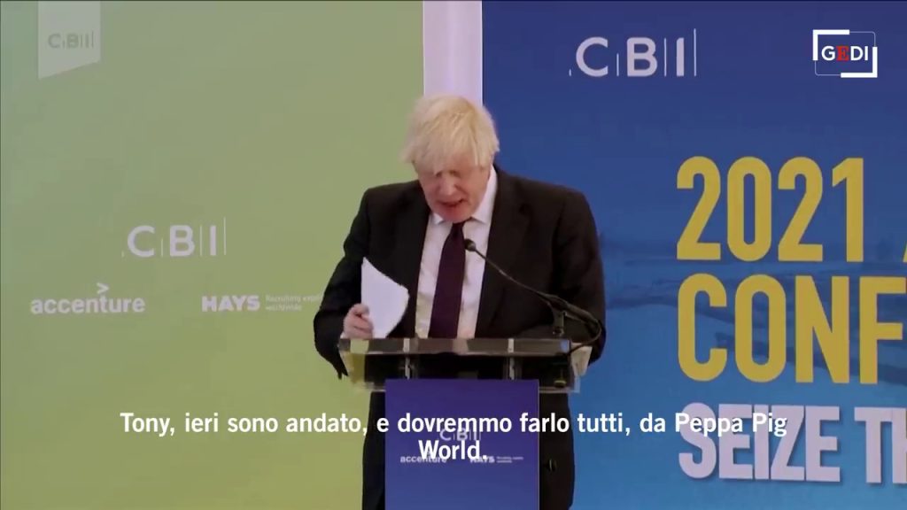 Il delirante discorso di Boris Johnson: Peppa Pig, Mosè, Lenin e "Brum Brum"