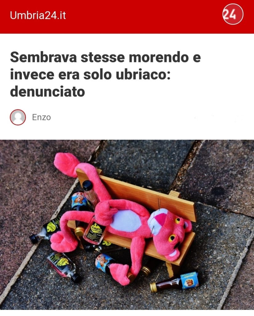 Sembrava stesse morendo e invece era solo ubriaco: denunciato